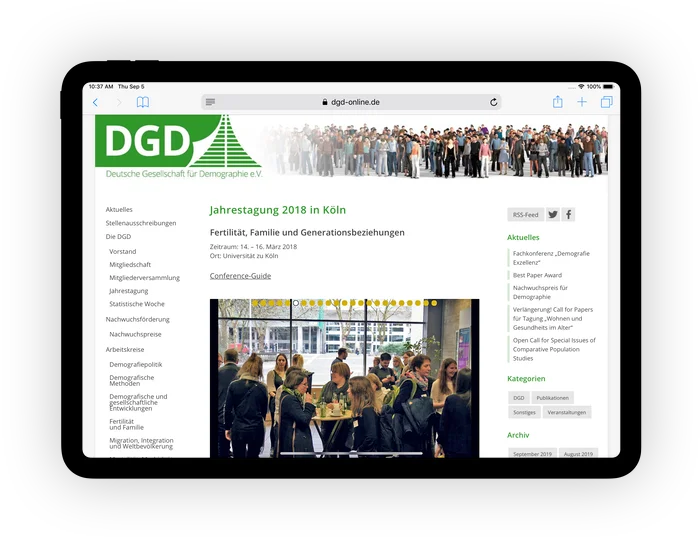 DGD · Jahrestagung 2018 · Anmeldesystem mit Dokumenten-Management