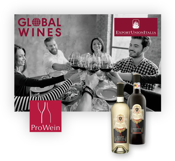 Grafik-Design für Messe · ProWein 2019 · Global Wines GmbH & Co. KG / Export Union Italia GmbH